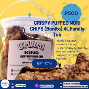 UMAMI KING CRISPY PUFFED NORI CHIPS (Bonito) 4L Family Tub
