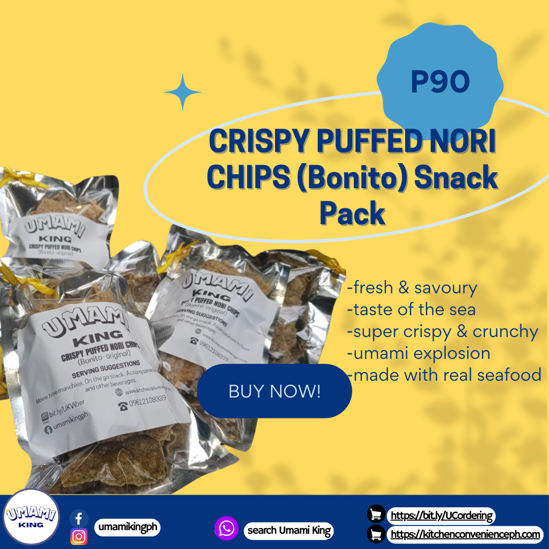 UMAMI KING CRISPY PUFFED NORI CHIPS (Bonito) Snack Pack
