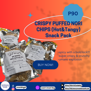 UMAMI KING CRISPY PUFFED NORI CHIPS (Hot & Tangy) Snack Pack