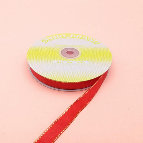 1/2" RED W/ GOLD RIBBON 1ROLL - Kitchen Convenience: Ingredients & Supplies Delivery