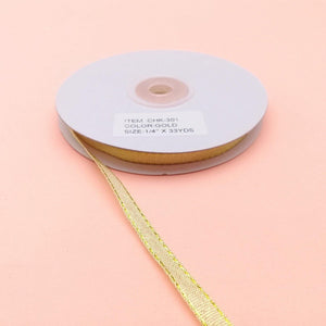 1/4" K-301 GOLD RIBBON (33YDS) - Kitchen Convenience: Ingredients & Supplies Delivery