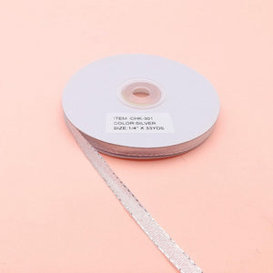 1/4" K-301 SILVER RIBBON (33YDS) - Kitchen Convenience: Ingredients & Supplies Delivery