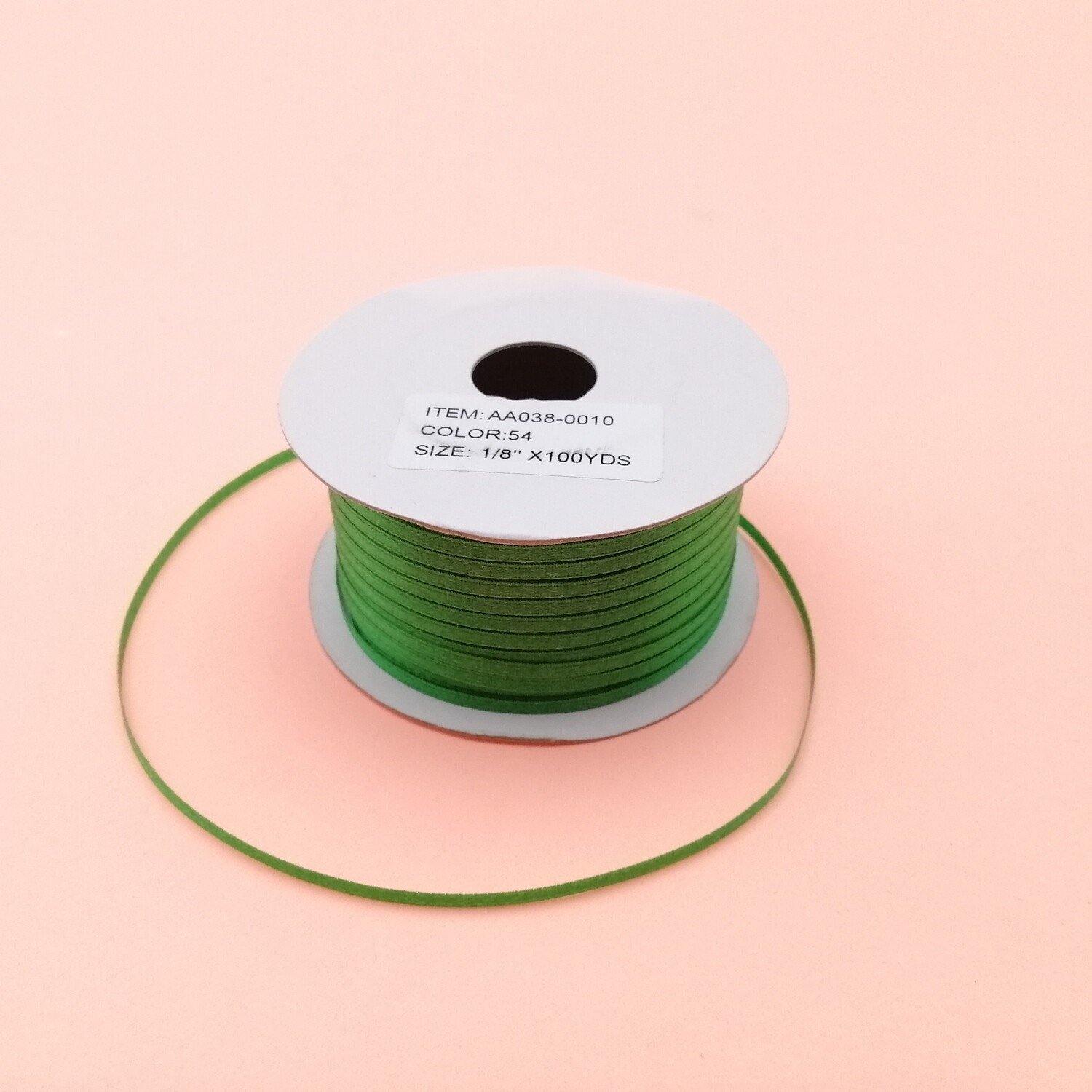 1/8" GREEN RIBBON 1ROLL (100YDS) - Kitchen Convenience: Ingredients & Supplies Delivery