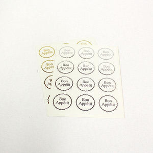 1¼” Bon Appetit Sticker- 120'S - Kitchen Convenience: Ingredients & Supplies Delivery