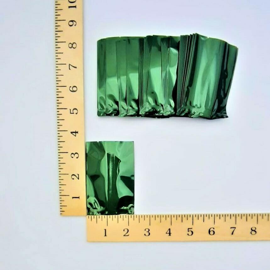 2 3/8" GREEN FOIL POUCH APPROX. 100`S - Kitchen Convenience: Ingredients & Supplies Delivery