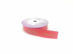 7/8" I LOVE U DESIGN RIBBON 1ROLL (T-5859) (50YDS) - Kitchen Convenience: Ingredients & Supplies Delivery