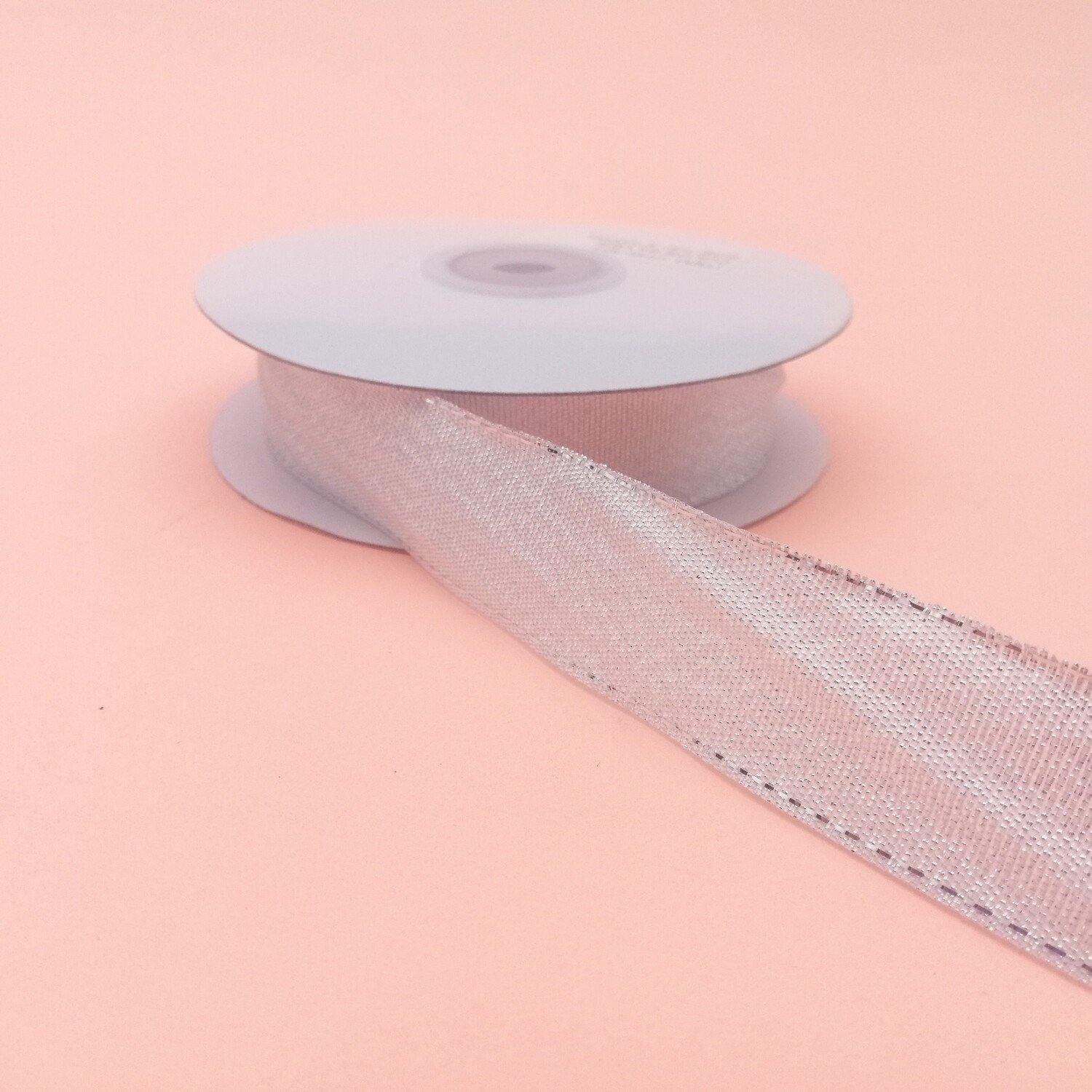 7/8" SILVER RIBBON 1 ROLL CHK-301 (50YDS) - Kitchen Convenience: Ingredients & Supplies Delivery