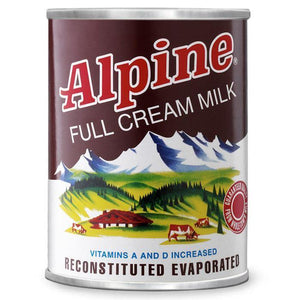 ALPINE EVAPORATED FULL CREAM MILK 370ML (U) - Kitchen Convenience: Ingredients & Supplies Delivery