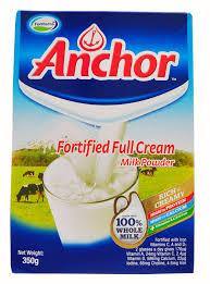 ANCHOR FULL CREAM MILK POWDER 350G (U) - Kitchen Convenience: Ingredients & Supplies Delivery