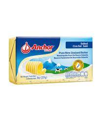 ANCHOR SALTED BUTTER 227G (U) - Kitchen Convenience: Ingredients & Supplies Delivery