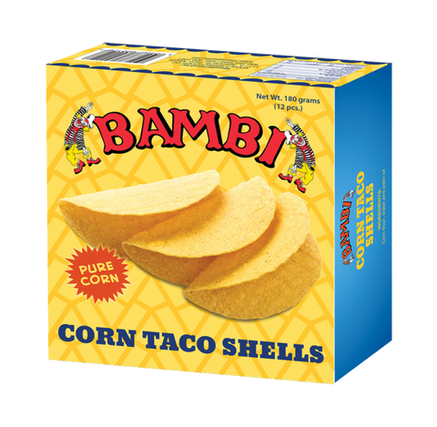 BAMBI CORN TACO SHELLS 12'S 180G (U) - Kitchen Convenience: Ingredients & Supplies Delivery