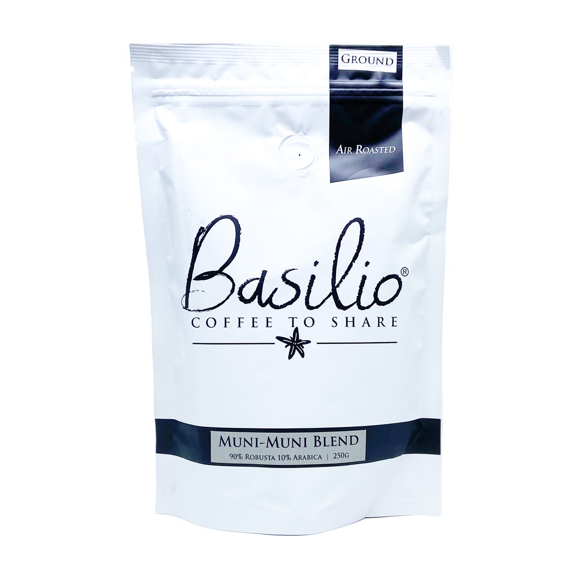 BASILIO MUNI-MUNI BLEND GROUND COFFEE 250G (C)