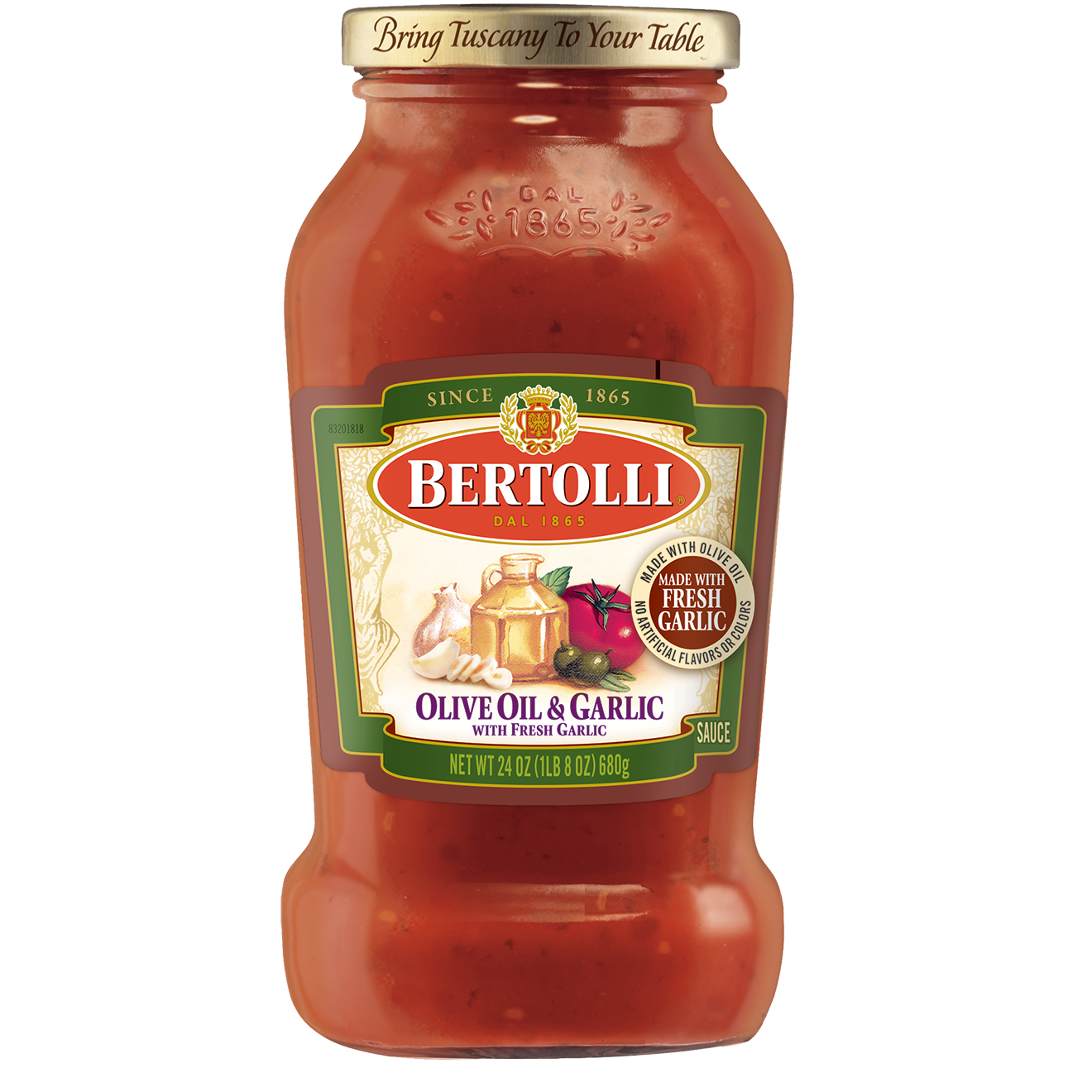 BERTOLLI OLIVE OIL AND GARLIC PASTA SAUCE 680G (U) - Kitchen Convenience: Ingredients & Supplies Delivery