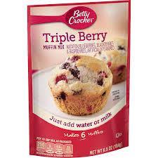 BETTY CROCKER MUFFIN TRIPLE BERRY 6.5OZ (U) - Kitchen Convenience: Ingredients & Supplies Delivery