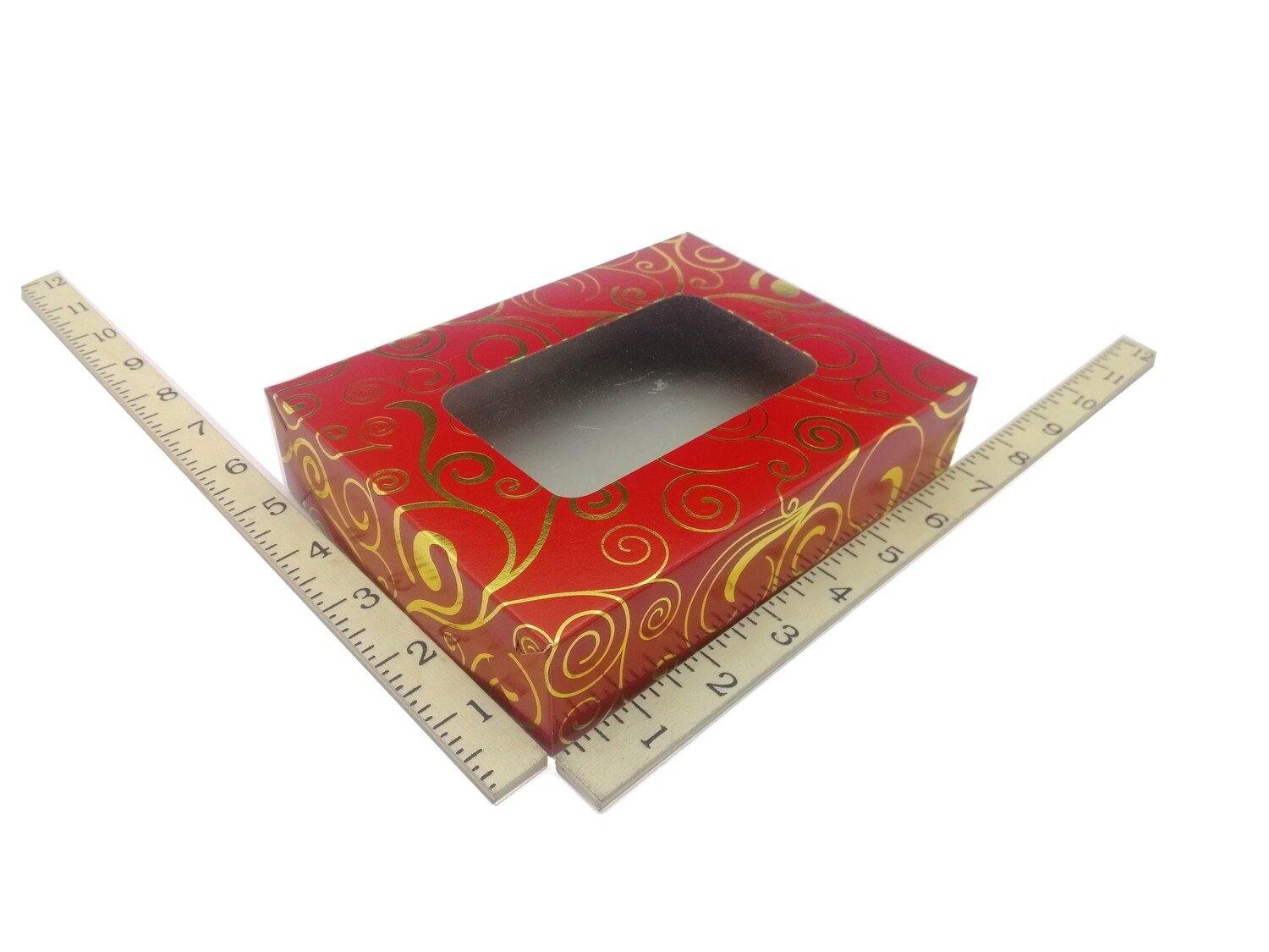 BOX ST-SWIRLS STAMP RED 20`S (7 x 5) - Kitchen Convenience: Ingredients & Supplies Delivery