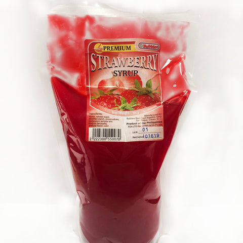 BUBBLES STRAWBERRY SYRUP 1KG (C)