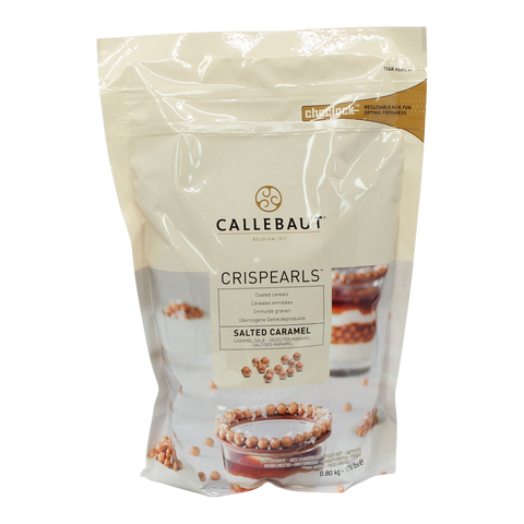 SL095 CALLEBAUT CRISPEARLS SALTED CARAMEL FLAVOR COATED CEREALS (C)