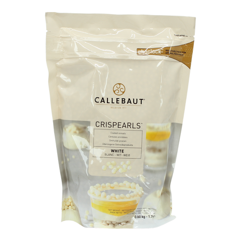 SL095 CALLEBAUT CRISPEARLS WHITE COATED CEREALS (C)