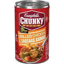 CAMPBELL'S CHUNKY GRILLED CHICKEN AND SAUSAGE GUMBO 533G (U) - Kitchen Convenience: Ingredients & Supplies Delivery