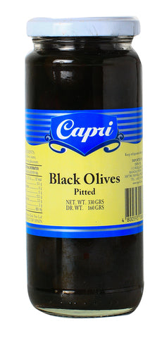 CAPRI BLACK OLIVES PITTED 935G (O)
