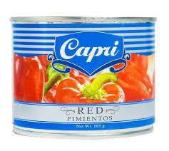 CAPRI SWEET RED PIMIENTOS 185G (U) - Kitchen Convenience: Ingredients & Supplies Delivery