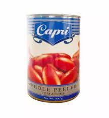 CAPRI WHOLE PEELED TOMATOES 400G (U) - Kitchen Convenience: Ingredients & Supplies Delivery