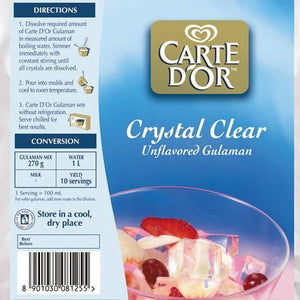 CARTE DOR UNFLAVORED GULAMAN CRYSTAL CLEAR 1KG (U) - Kitchen Convenience: Ingredients & Supplies Delivery