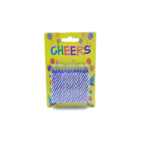 CHEERS CANDLE SMALL BLUE 24'S