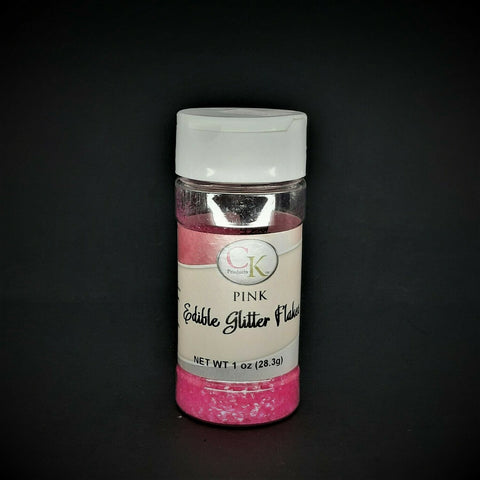 CK EDIBLE GLITTER FLAKES PINK 1OZ (28.3G) 78-691P (C)