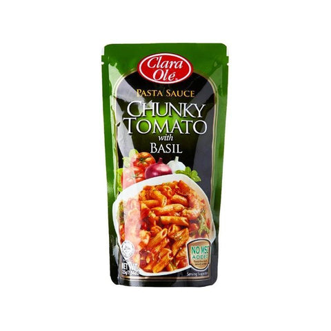 CLARA OLE PASTA SAUCE CHUNKY TOMATO WITH BASILL 225G (U) - Kitchen Convenience: Ingredients & Supplies Delivery