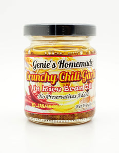CRUNCHY CHILI GARLIC IN RICE BRAN OIL "Genie's Homemade" 150G