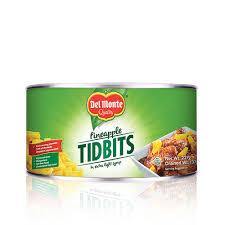 DEL MONTE PINEAPPLE TIDBITS 227G (U) - Kitchen Convenience: Ingredients & Supplies Delivery