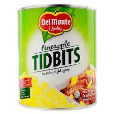 DEL MONTE PINEAPPLE TIDBITS 822G (U) - Kitchen Convenience: Ingredients & Supplies Delivery