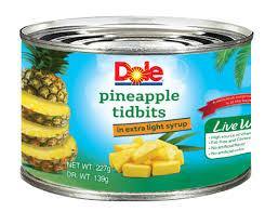 DOLE PINEAPPLE TIDBITS 227G (U) - Kitchen Convenience: Ingredients & Supplies Delivery