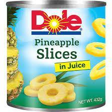 DOLE PINEAPPLE SLICES 432G (U) - Kitchen Convenience: Ingredients & Supplies Delivery