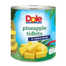 DOLE PINEAPPLE TIDBITS 3.060KG (U) - Kitchen Convenience: Ingredients & Supplies Delivery