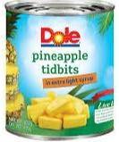 DOLE PINEAPPLE TIDBITS 822G (U) - Kitchen Convenience: Ingredients & Supplies Delivery