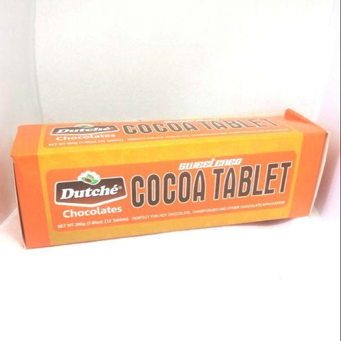 DUTCHE COCOA TABLET SWEETENED 200G (12'S) (U) - Kitchen Convenience: Ingredients & Supplies Delivery