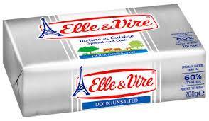 ELLE VIRE 60% FAT BUTTER UNSALTED 200G (U) - Kitchen Convenience: Ingredients & Supplies Delivery