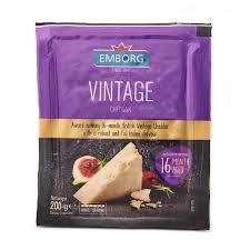 EMBORG CHEDDAR VINTAGE PORTION 200G (U) - Kitchen Convenience: Ingredients & Supplies Delivery