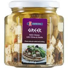 EMBORG FETA CUBES GREEK STYLE WITH OLIVES AND HERBS 300G (U) - Kitchen Convenience: Ingredients & Supplies Delivery