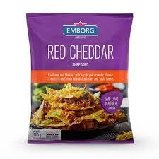 EMBORG RED CHEDDAR SHREDDED 200G (U) - Kitchen Convenience: Ingredients & Supplies Delivery