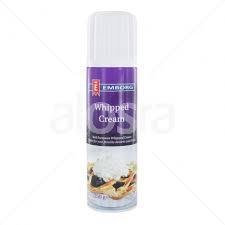 EMBORG SPRAY WHIPPING CREAM 250ML (U) - Kitchen Convenience: Ingredients & Supplies Delivery