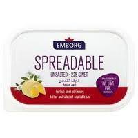 EMBORG SPREADABLE BUTTER UNSALTED 225G (U) - Kitchen Convenience: Ingredients & Supplies Delivery