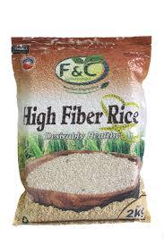 F&C PREMIUM ORGANIC HIGH FIBER RICE BROWN 2KG (U) - Kitchen Convenience: Ingredients & Supplies Delivery