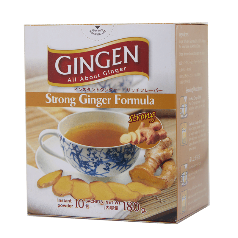 GINGEN 100% GINGER INSTANT POWDER STRONG GINGER FORMULA 180G (10SACHETS) (U) - Kitchen Convenience: Ingredients & Supplies Delivery