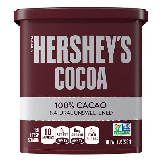 HERSHEY'S COCOA 100% CACAO NATURALLY UNSWEETENED 226G/8OZ (U) - Kitchen Convenience: Ingredients & Supplies Delivery