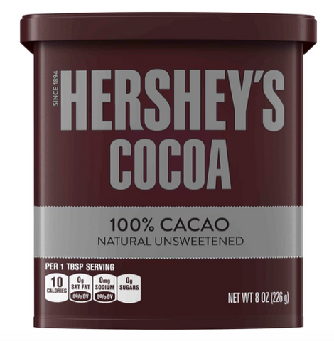 HERSHEY'S COCOA 100% CACAO NATURALLY UNSWEETENED 453G/1LB (U) - Kitchen Convenience: Ingredients & Supplies Delivery