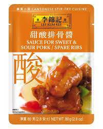 LEE KUM KEE SAUCE FOR SWEET AND SOUR PORK OR SPARE RIBS 80G (U) - Kitchen Convenience: Ingredients & Supplies Delivery