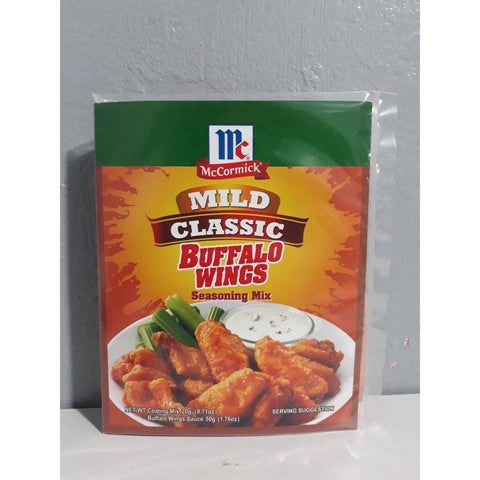 MCCORMICK BUFFALO WINGS SEASONING MIX MILD CLASSIC (COATING MIX 20G, SAUCE 50G) (U) - Kitchen Convenience: Ingredients & Supplies Delivery